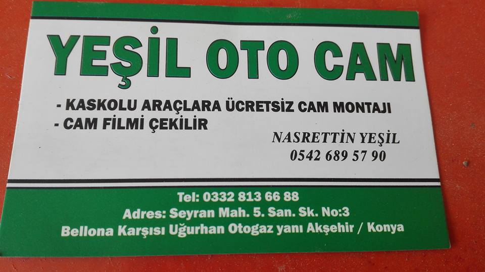 Yeşil Oto Cam Akşehirde